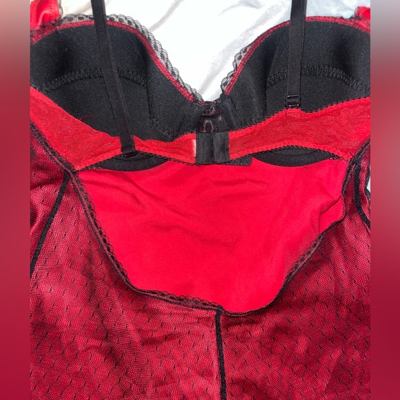 Victoria’s Secret Little Red Lace Slip Dress with Push Up Bra 🌵34C - Picture 6 of 7